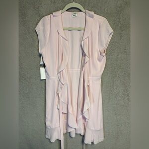 Sunday Best (size 10) pink silk wrap dress